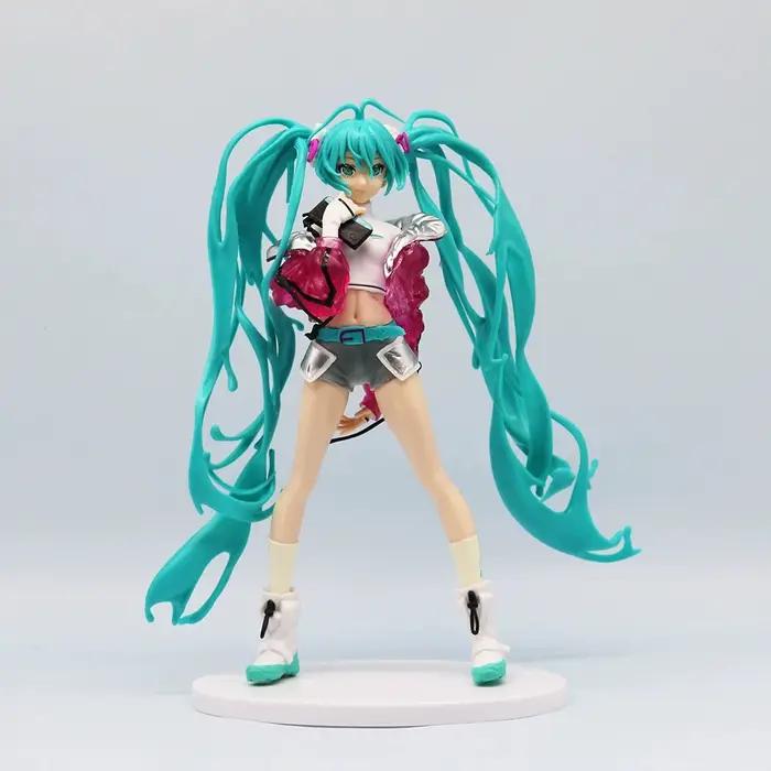 Figurine d'anime robe de mariée figurines d'action Kawaii maillot de bain Vocaloid PVC modèle à coll