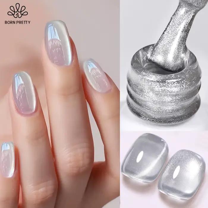 BORN PRETTY 10ml argent eau lumière chat Gel magnétique Vernis à ongles fournitures Vernis Gel Semi