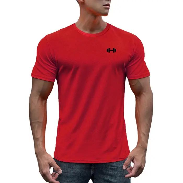 T-shirt à manches courtes et col rond pour homme, vêtement en maille, respirant, séchage rapide, coo