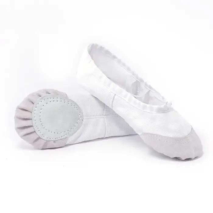 Tête plate en toile noir blanc doux Zapatos De Punta De balleriny BD ballet ventre gym yoga chaussur