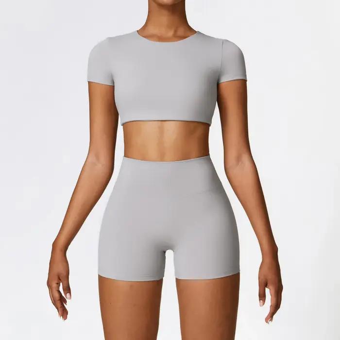 2 pièces ensemble de Yoga femmes vêtements de sport Fitness ensemble d'entraînement vêtements de spo
