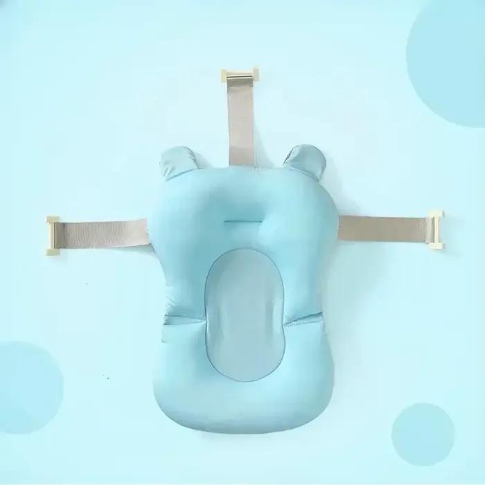 Tapis de bain antidérapant pour bébé, coussin de soutien pliable pour baignoire nouveau-né, oreiller