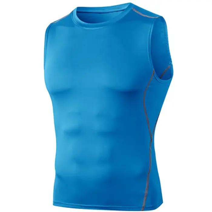T-shirt de course à séchage rapide pour homme, maillot de compression en fibre, chemise d'entraîneme