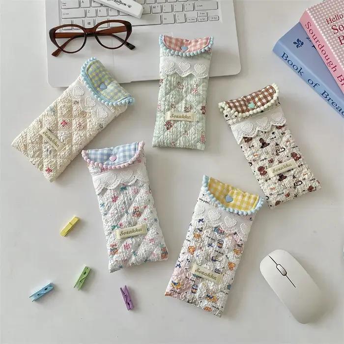 Étui à lunettes souple de dessin animé mignon, pochette Portable anti-écrasement pour lunettes de so