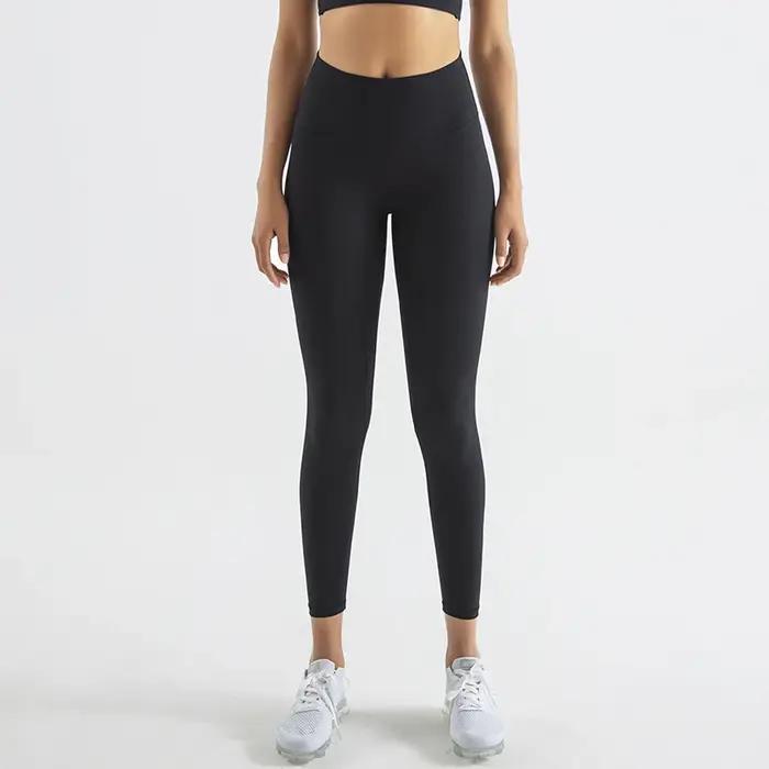 SOISOU-Legging en nylon pour femme, pantalon de yoga sexy, taille haute, moulant, élastique, doux, r