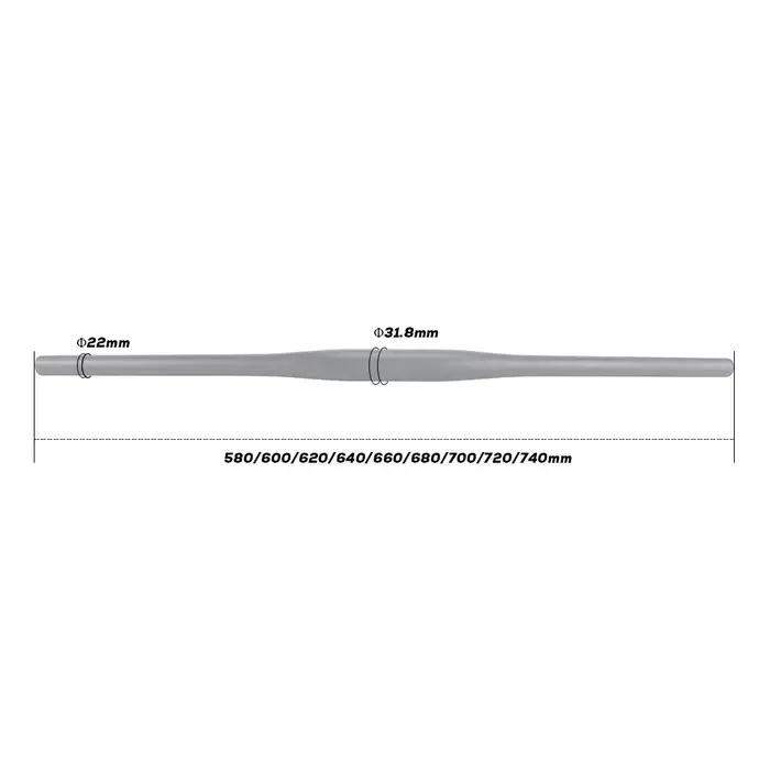 Guidon de vélo entièrement en fibre de carbone à 9 degrés, guidon de course tout-terrain XC, diamètr