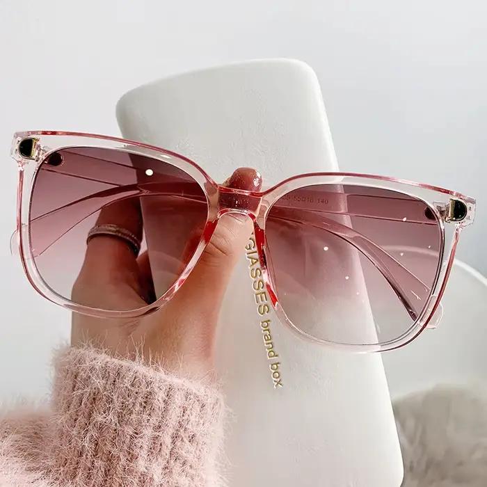 Mode surdimensionné lunettes De soleil femme marque concepteur Vintage carré lunettes De soleil femm