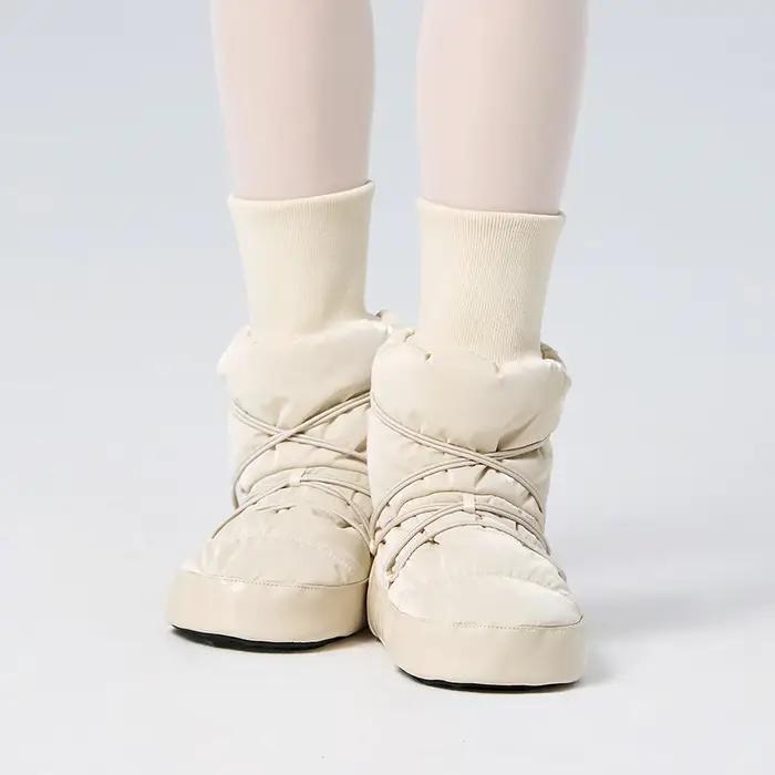 Bottes de ballet chaudes pour filles et femmes, bottes de danse montantes, bottes chaudes avec poign