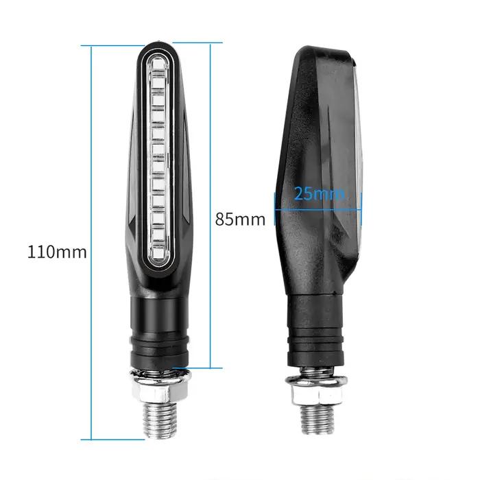 Clignotants LED directionnels pour moto, feu stop, feu arrière, lampe DRL