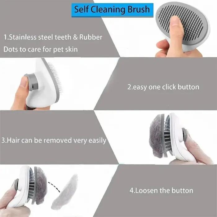 Peigne autonettoyant pour animaux de compagnie, brosse pour chat, épilation pour animaux de compagni