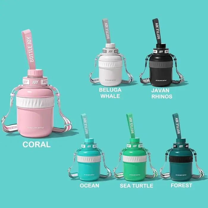 Bouteille d'eau en acier inoxydable pour enfants, double isolation, écologique, lave-vaisselle, couv