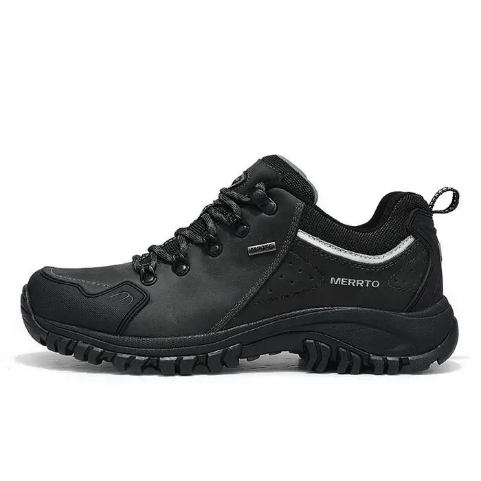 MERRTO-Chaussures d'extérieur en cuir de vachette pour hommes et femmes, chaussures de randonnée, tr