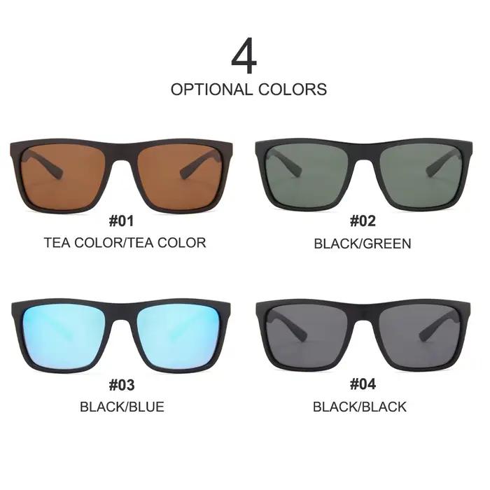 Lunettes de soleil polarisées vintage carrées pour hommes et femmes, idéales pour la conduite, la pê