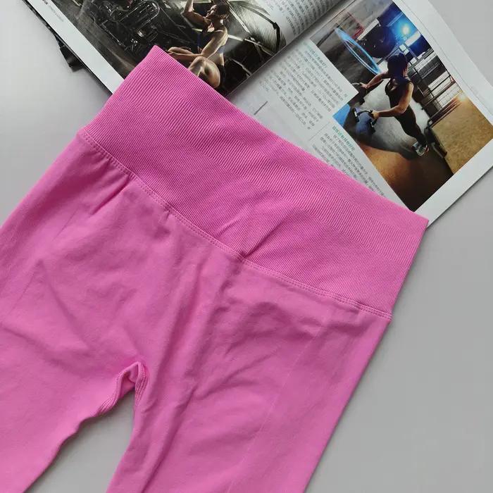 Legging de gymnastique taille haute Leggings de yoga sans couture collants de sport push-up pour fem