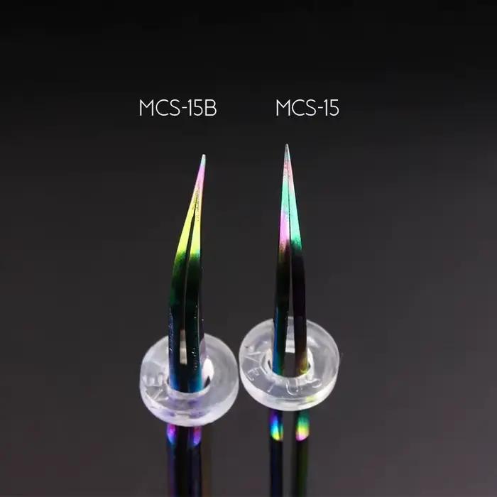 Vetus – pincettes à cils Premium, série MCS originale, nouveau Style, pointe Ultra Fine, améliore le