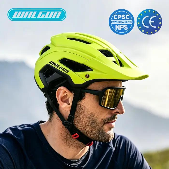 Casque de vélo de piste VTT Montagne XC AM pour vélo tout-terrain avec visière pour hommes et femmes sécurité protection anti-choc ventilation moderne style élégant pour courses et entraînements