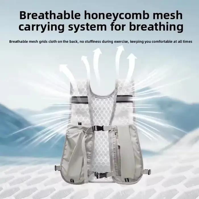 Gilet de sport, sac à dos de course, sac de poitrine léger pour la randonnée, le vélo, le marathon,