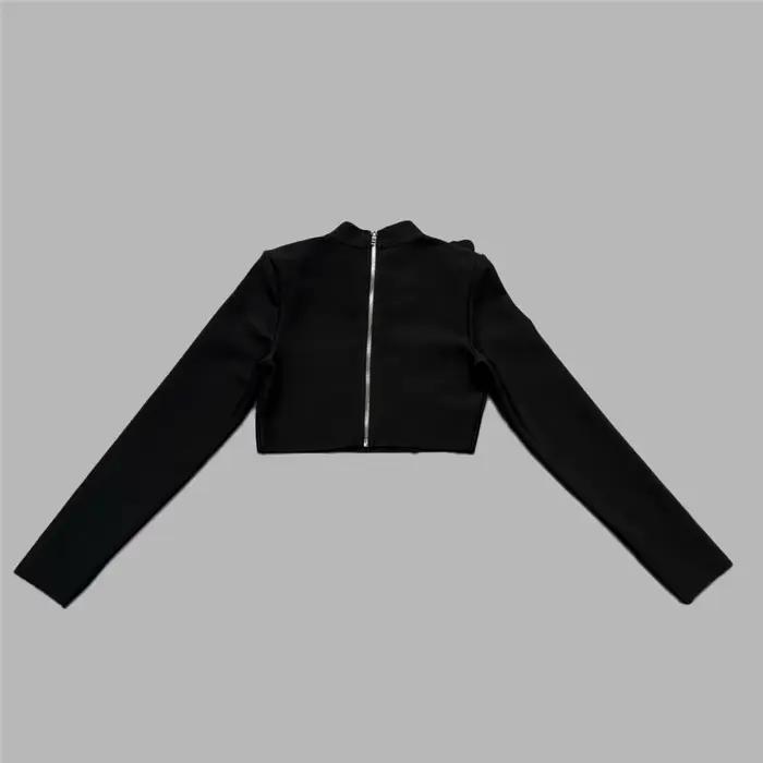 Ensemble deux pièces pour femmes, Sexy, diamants, manches longues, hauts, jupes, vêtements d'automne