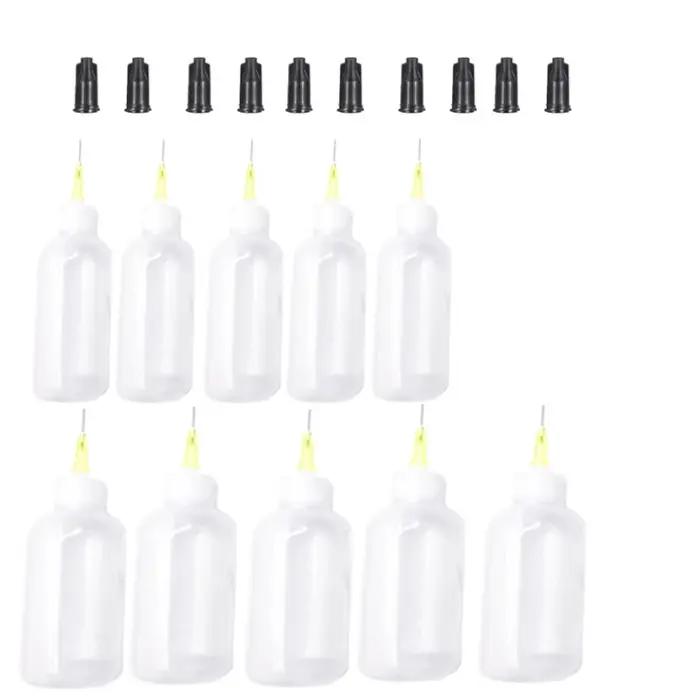 Kit applicateur de distributeurs, bouteille à presser en plastique, buse de Tube de chute et aiguill