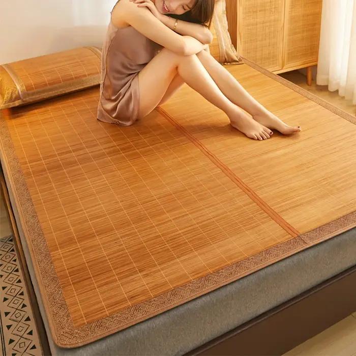 Tapis de paille pliable en bambou, 1.5/1.8/2.0m, pour la climatisation, pour la maison