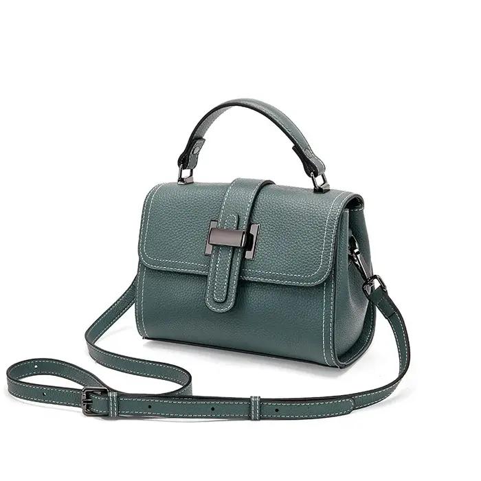 Sac messager en cuir véritable pour femme, sac à main décontracté, cuir de vache, tout assressenti,