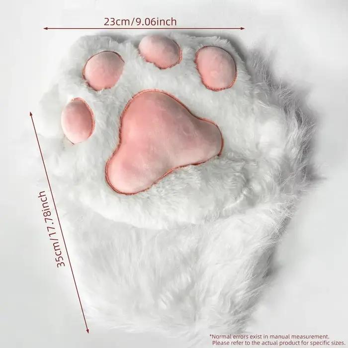 Kawaii Anime Cosplay patte de chat chaussons en peluche femmes chaud hiver maison pantoufles mignon cadeau pour les Fans