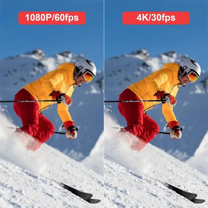 SJCAM C100 Plus caméra d'action 4K 30M étanche 2.4G WiFi Action Sport caméra d'action EIS casque de