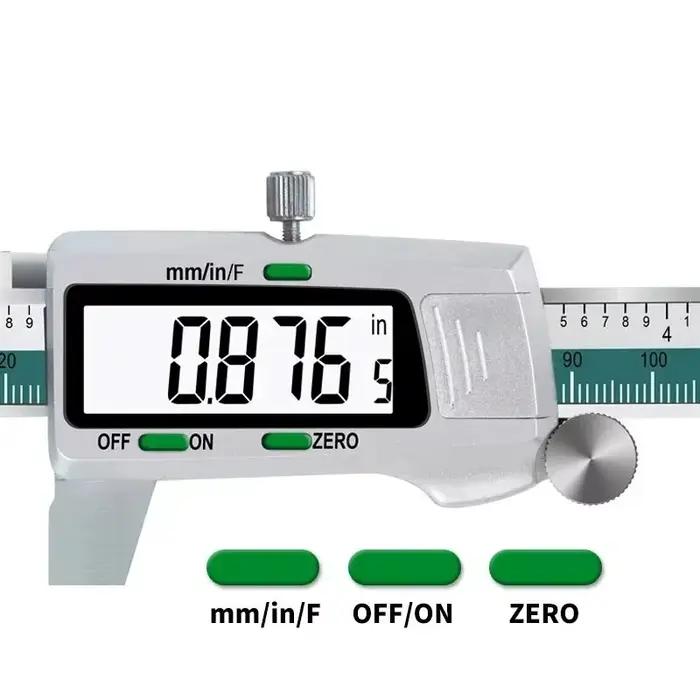 ET50 150mm Numérique Caliper En Acier Inoxydable Fraction/MM/Pouces 0.01mm Haute Précision pour Comp