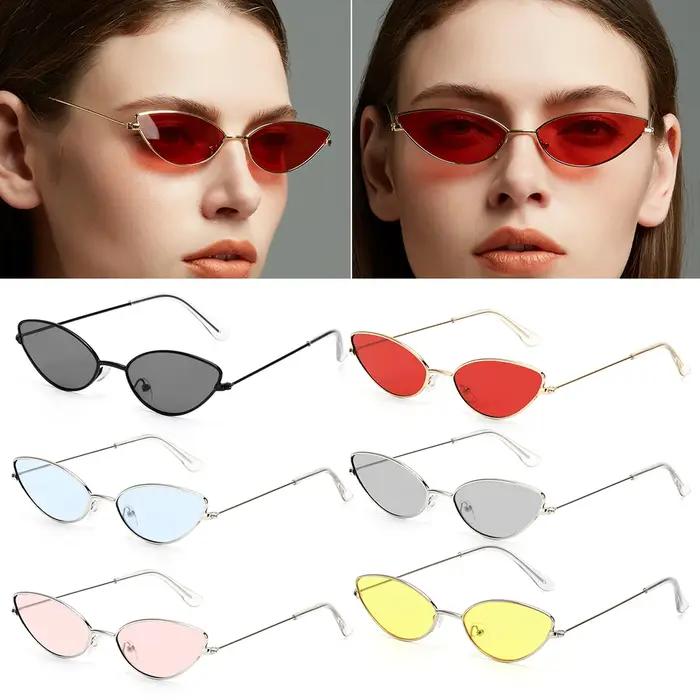 Lunettes de soleil œil de chat vintage pour femmes, petites lunettes de soleil rétro, nuances UV400,