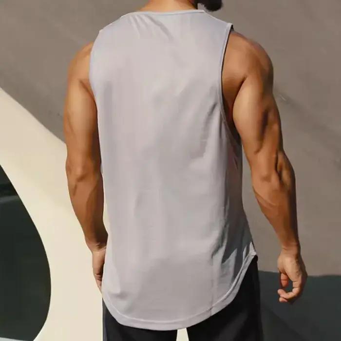 Débardeur de gymnastique pour hommes Fitness sans manches course T-Shirt de sport hommes séchage rap