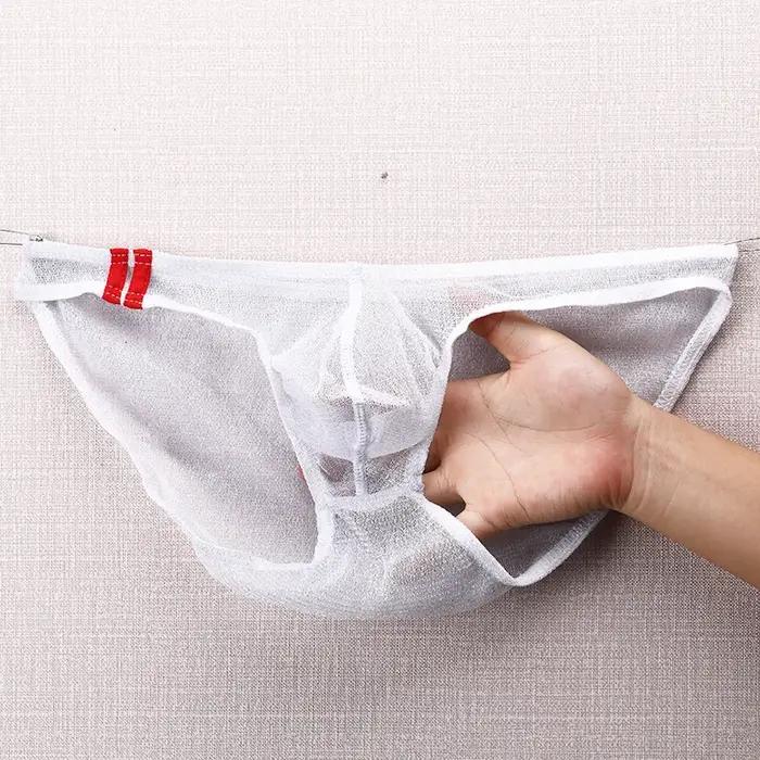 Sous-vêtements pour hommes, caleçons ultra fins, taille basse, en maille respirante