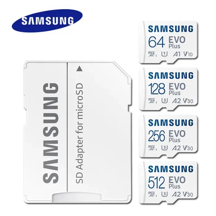 SAMSUNG EVO/PRO Plus carte mémoire 64G A1 carte Micro SD 128G 256G 512G U3 A2 V30 enregistreur de le