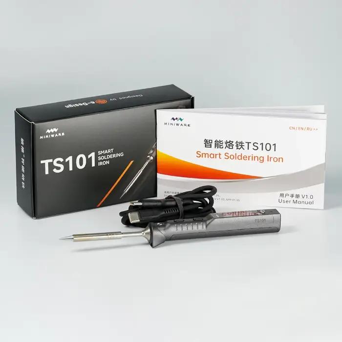 MINIWARE – fer à souder TS101, Portable, température réglable, pointe de Station de soudage numériqu
