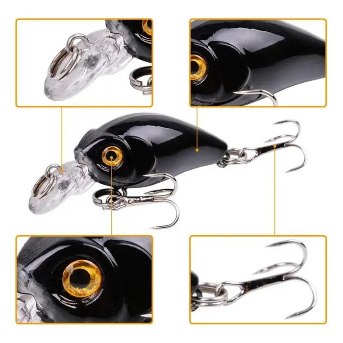 1 pièces 3.5g 4.5cm eau supérieure Mini manivelle bionique appât dur vairon Wobbler leurre de pêche