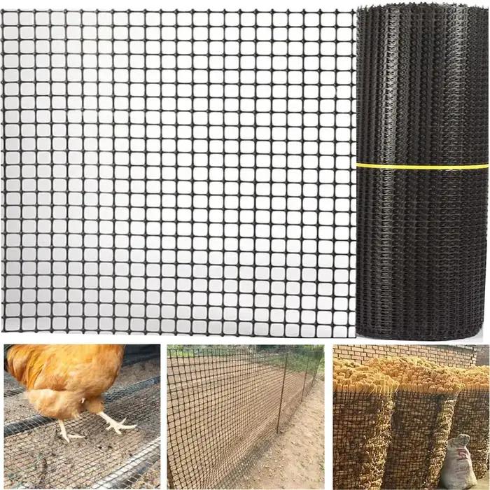 Filet de treillis de jardin en plastique noir filet de maille étanche chat animal de compagnie poule