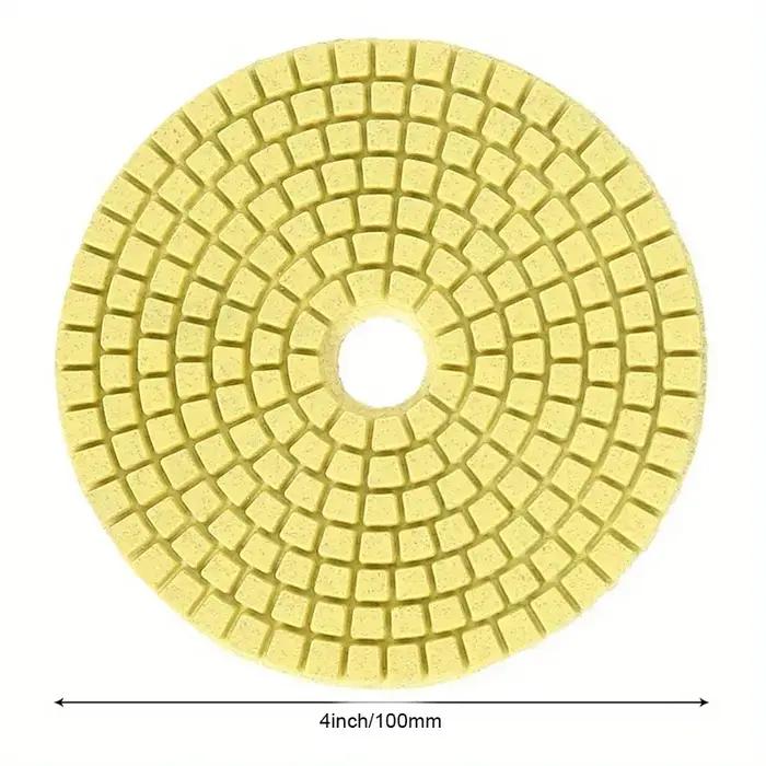 Ensemble de tampons de polissage 4 ", 100mm, 8 pièces, utilisation humide et sèche, pour granit, bét