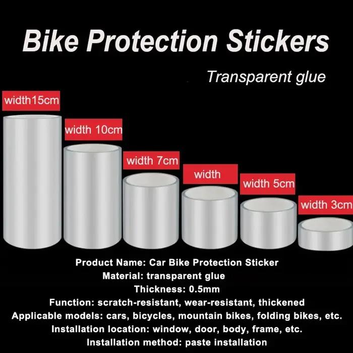 Autocollants de protection de porte de voiture, autocollants transparents de vélo, bande de protecti