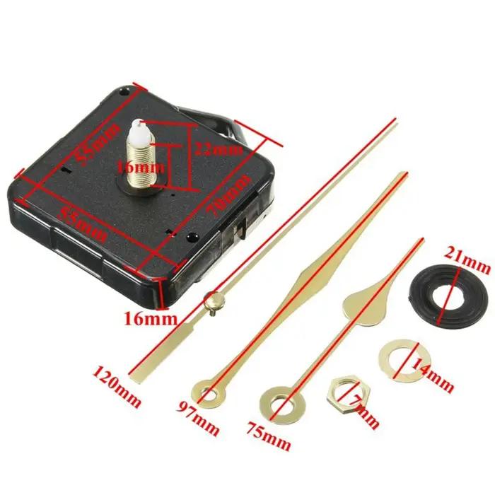 Quartz bricolage horloge murale mouvement broche mécanisme mains décoration murale Kit de réparation