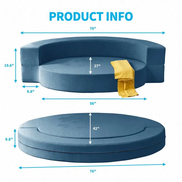 HORGgland-Canapé-lit pliant narO, canapé-lit, chaise longue pour invités, matelas de sol convertible