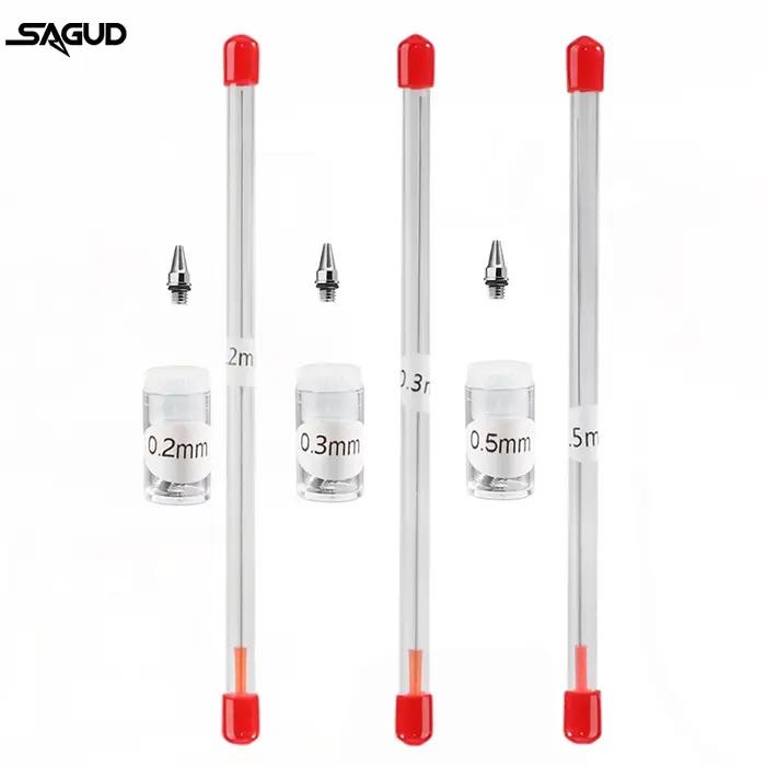 Kit d'accessoires pour outils de remplacement d'aérographe, buse et aiguille de 0.2/0.3/0.5mm pour d
