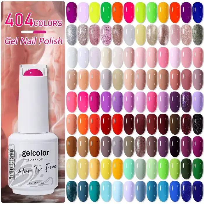 Arte Clavo Gel vernis à ongles 400 couleurs 15ml Semi Permanent Gel vernis Base couche de finition N