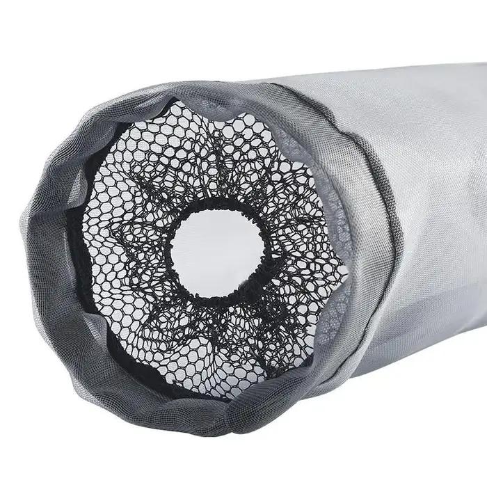 Sac de rangement gris SunOfficiBag, distributeur de sacs en plastique à mailles à montage mural, pou