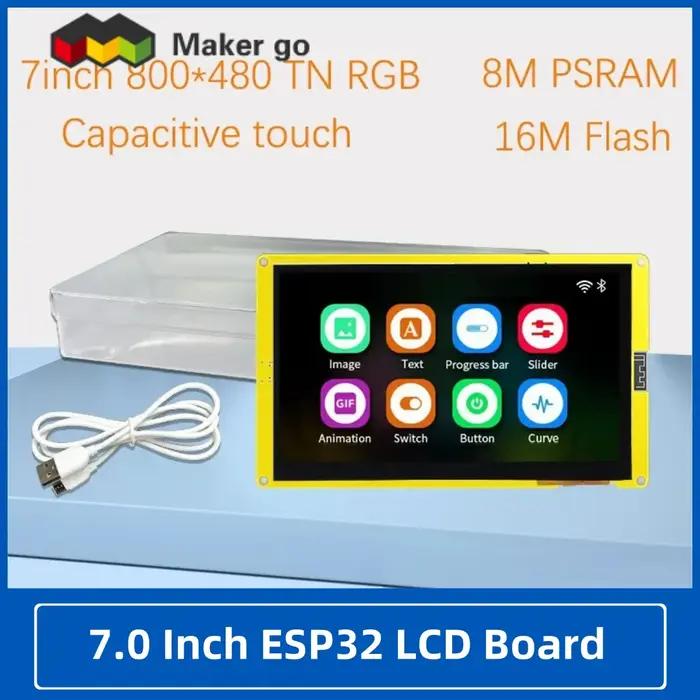7 pouces ESP32-S3 HMI 8M PSRAM 16M Flash Arduino LVGL WIFI et Bluetooth 800*480 écran d'affichage in