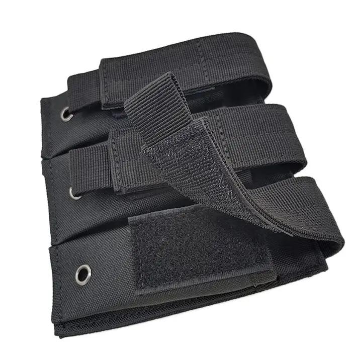 Pochette tactique Molle pour pistolet Triple, étui d'extérieur ouvert simple Double 9mm pour magazin