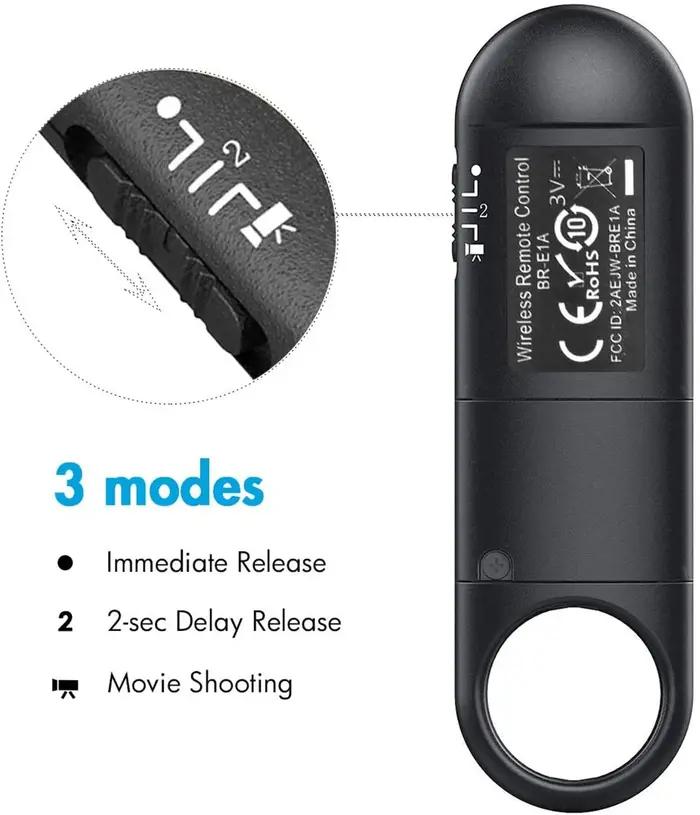 AODELAN BR-E1A Sans Fil Bluetooth Télécommande Déclencheur pour IL EOS R100 R5II R3 RP 850D 6DII 90D