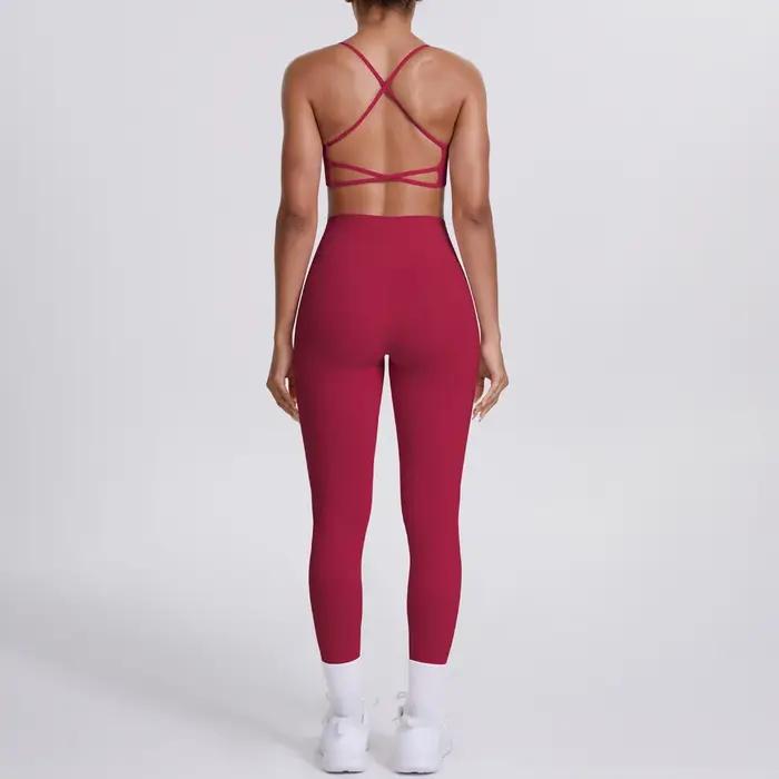 Costume de Yoga ensemble de sport gymnastique sans couture soutien-gorge de sport à fort Impact femm