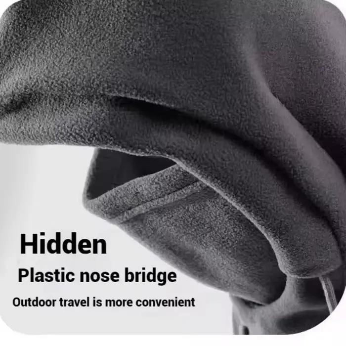 Chapeau chaud d'hiver avec masque et cache-cou 3 en 1, cagoule coupe-vent pour hommes et femmes, cha