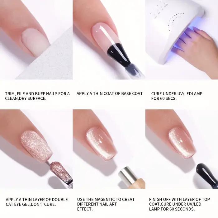 6 pièces 15ML dégradé doré oeil de chat vernis à ongles Gel photothérapeutique tremper