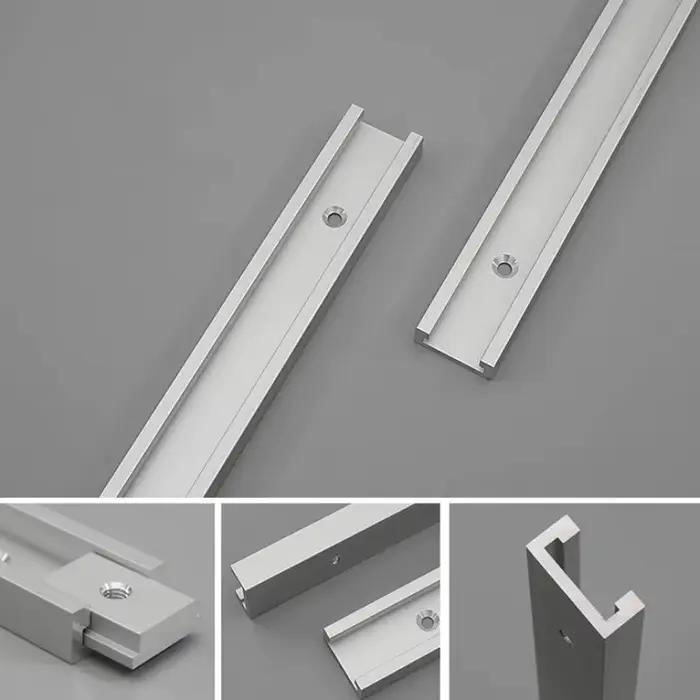 Fixation de gabarit de piste à onglet en aluminium, fente en T, Rail de goulotte pour le travail du