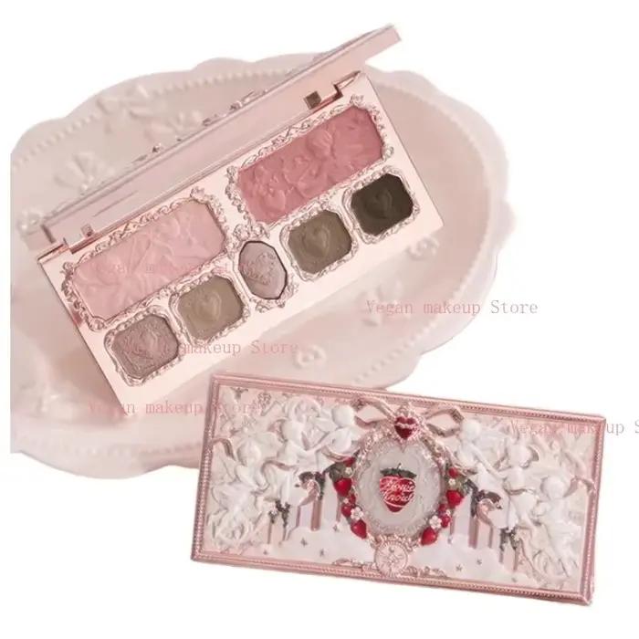 Flowerkaren fraise Cupidon Collection Palette de teint du visage Blush fard à paupières surligneur f